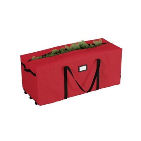 HASTINGS HOME Hastings Home Rolling Christmas Tree Storage Duffel Bag |12-feet Artificial Trees | Red Canvas 811393SVZ